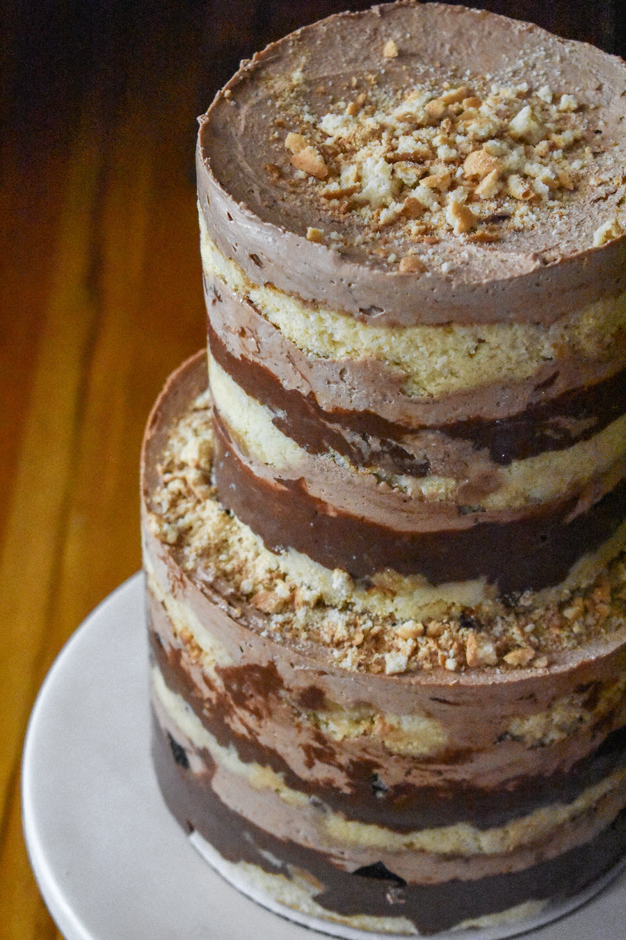 TWO TIER NUTELLA CAKE