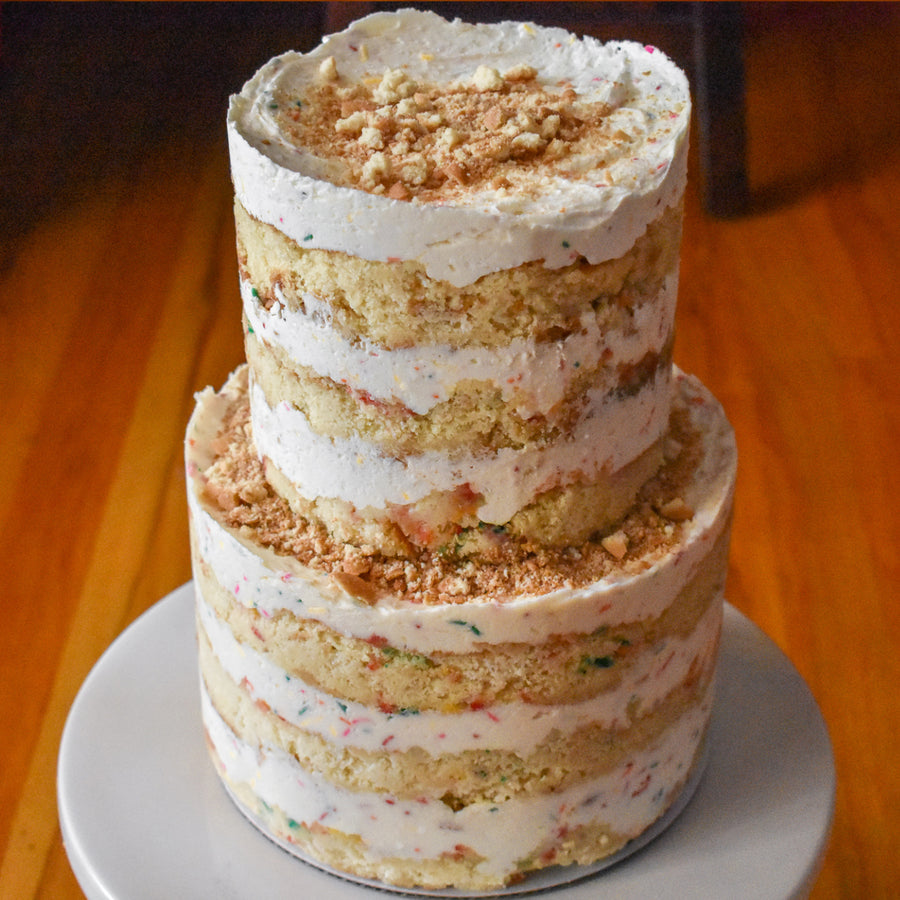TWO TIER BIRTHDAY CAKE